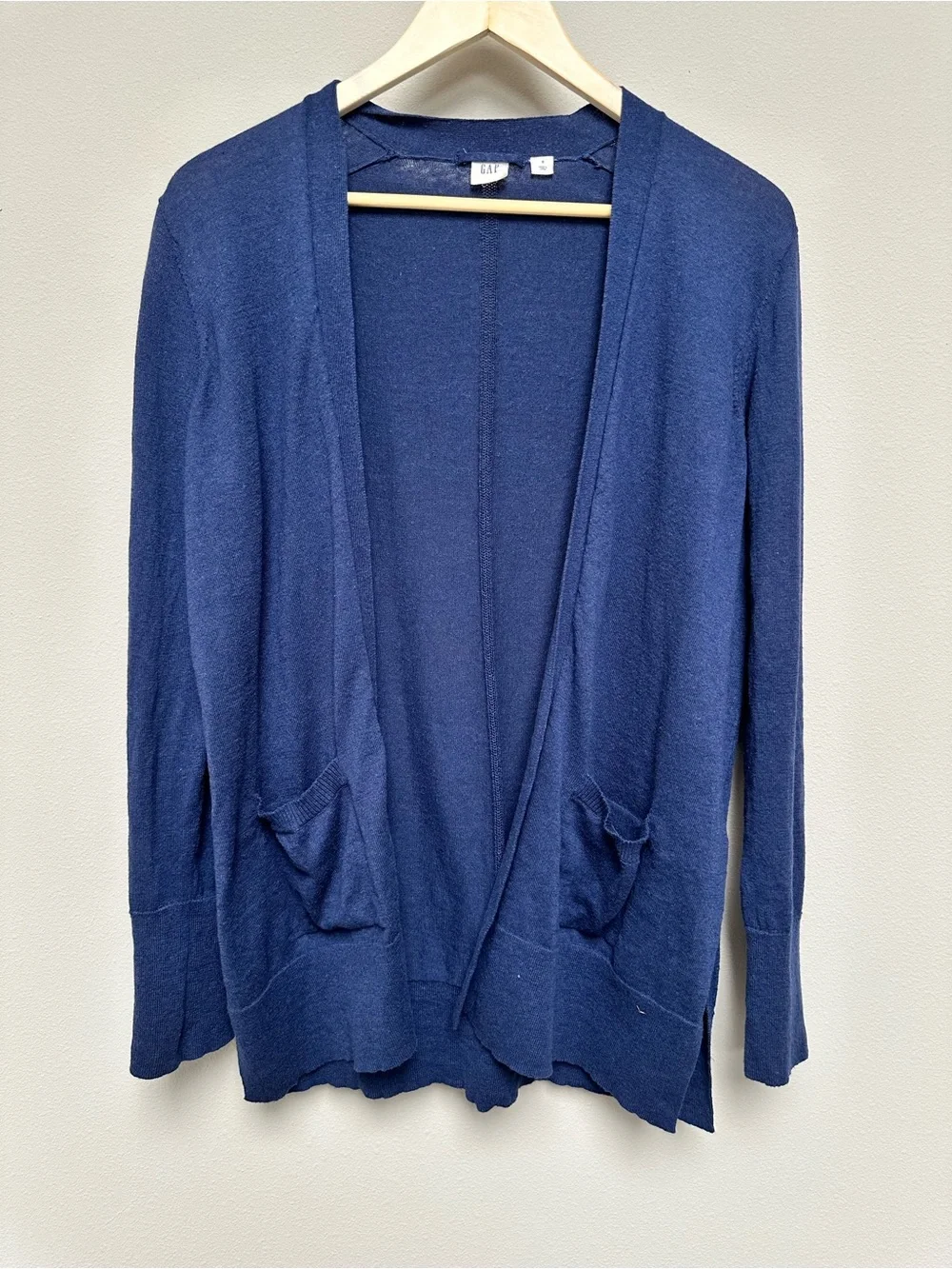 GAP Deep Blue Tie-Waist Open Cardigan